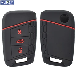 For VW PASSAT B8 For Skoda Kodiaq Superb A7 Silicone Remote Key Case Fob Shell Cover Skin Jacket Sleeve