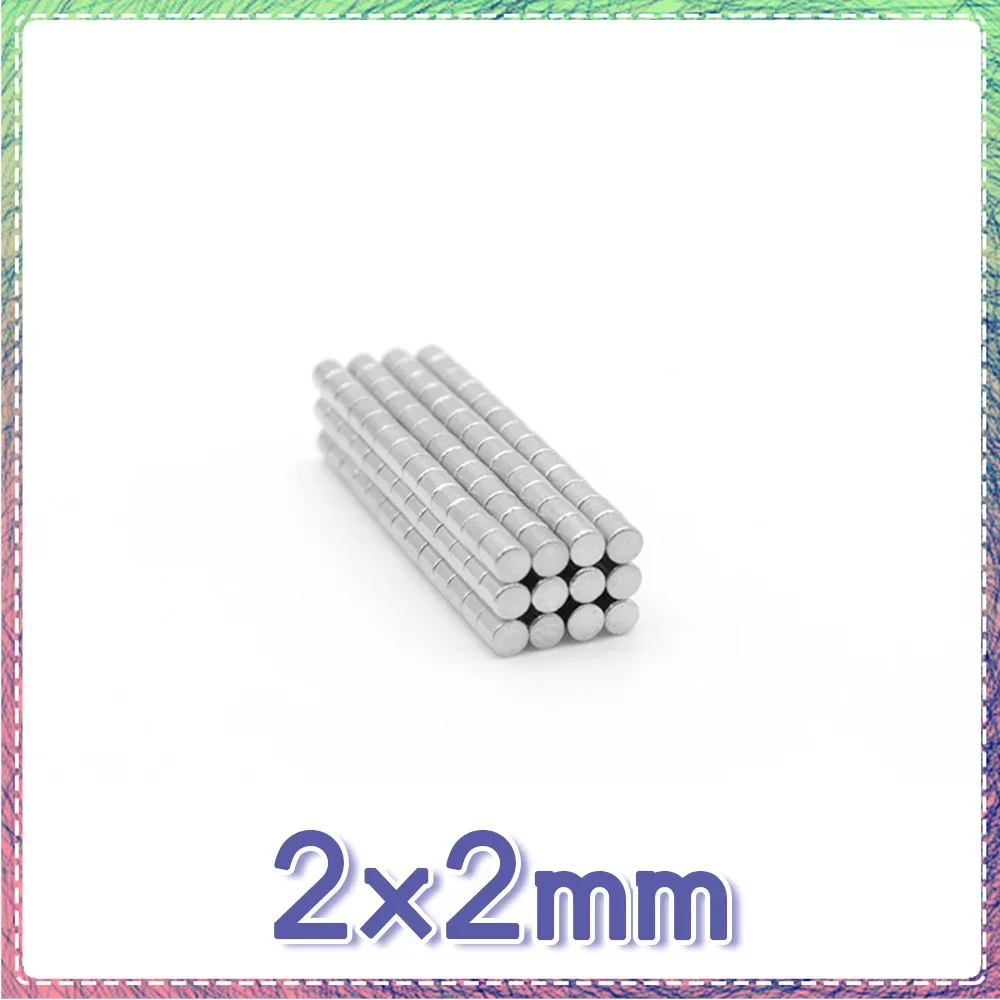 100/200/500/1000/5000PCS 2x2 Mini Small Magnets Round 2X2 mm Neodymium Magnet Disc 2x2mm Permanent Strong Magnet 2*2