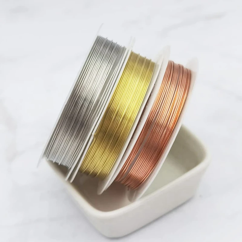 Enjoy New 10 Packs Iron Wire 24 Gauge Mixed Colors Craft Jewelry Beading Wire For Beginner Practice 0.5Mm