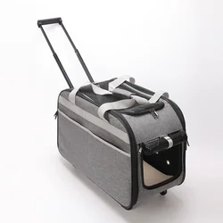 Cat bag out portable pet bag trolley case cat bag breathable large large capacity foldable portable pet supplies