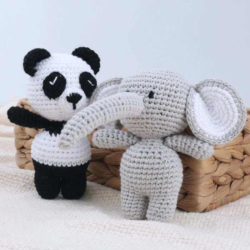 Lovely Crocheted Stuffed Animal Toy Handmade Gift Couch Desktop Decoration Cartoon Baby Shower Gift Crocheted Toy Dropshipping