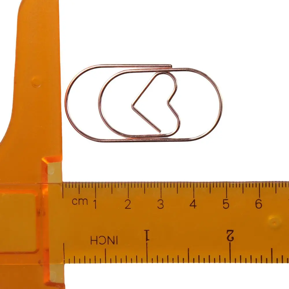 50Pcs Rose Gold Paper Clips Cute Metal Cat Memo Clips Set Creative Bookmark Home