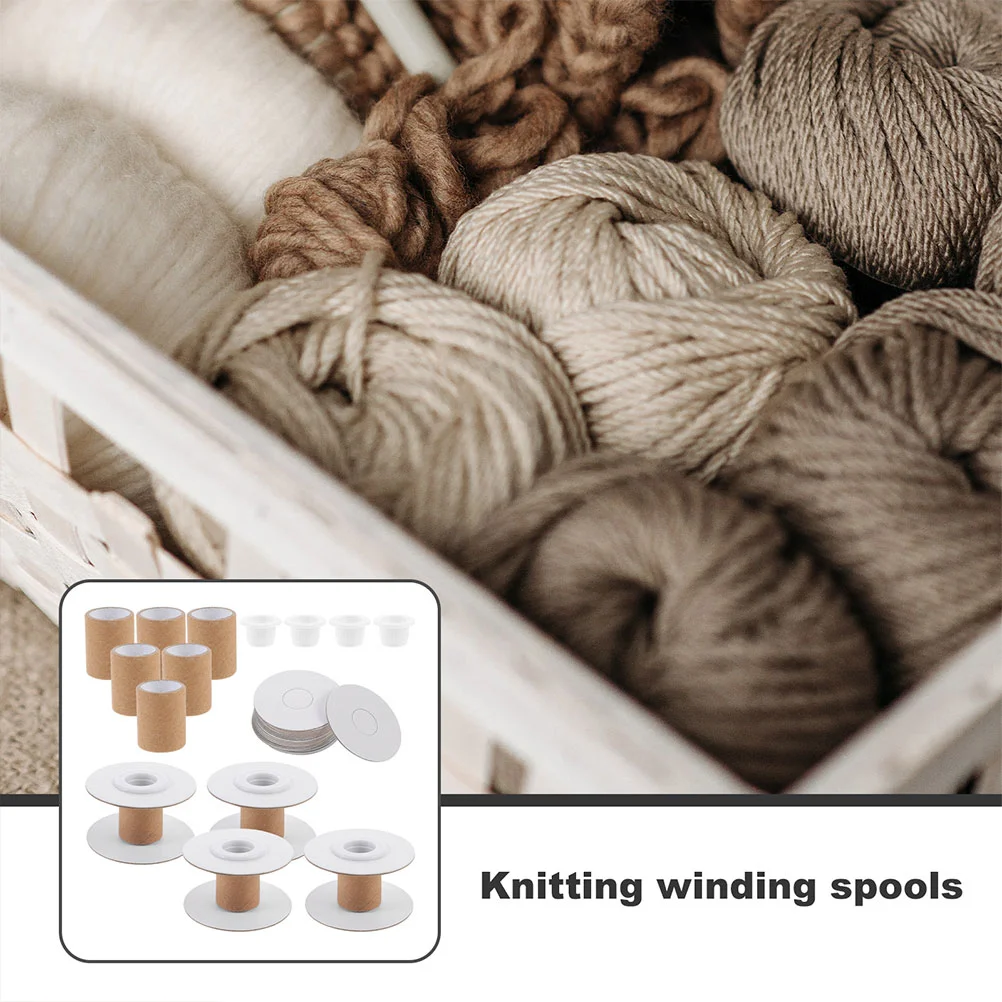 20 Pcs I Shaped Bobbin Knitting Winding Spools Steel Wire Sewing Embroidery Ribbon Storage ganizer Paper Home Yarn Thread
