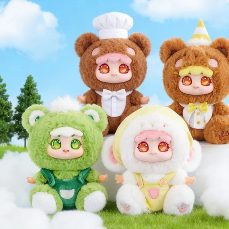 

Плюшевая игрушка-медведь из серии Kongjin Animal Series 2, коллекционная фигурка в слепой коробке, брелок, подарок на день рождения для девочек