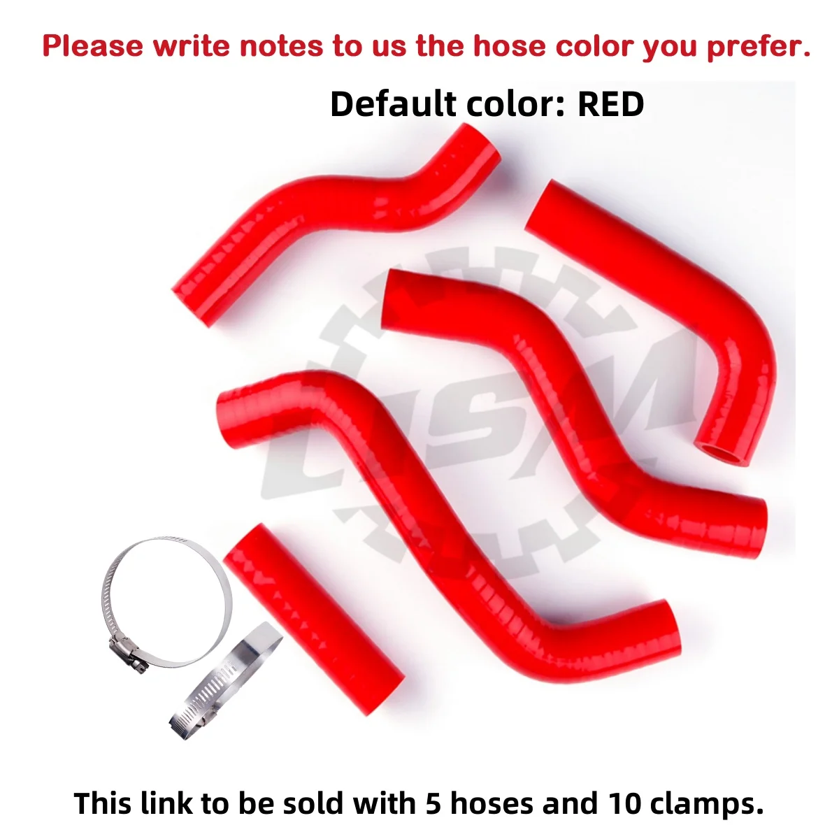 

5PCS 3PLY For 2007-2009 Suzuki RMZ250 RMZ 250 2008 Motorcycle Silicone Radiator Coolant Hose Kit Pipe Tube