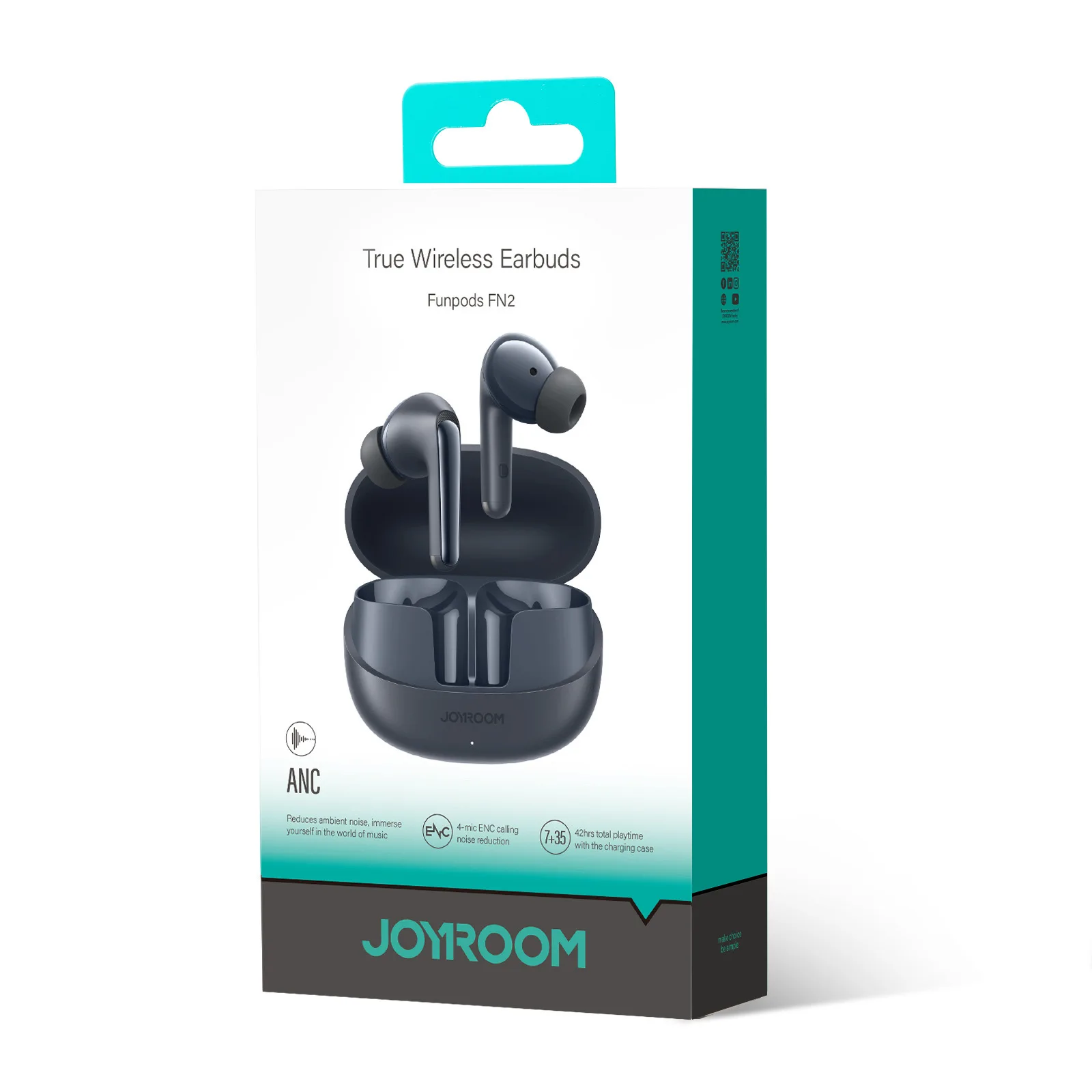 JOYROOM Novos fones de ouvido estéreo bilaterais Bluetooth com baixa latência, redução de ruído de chamada e fones de ouvido de música