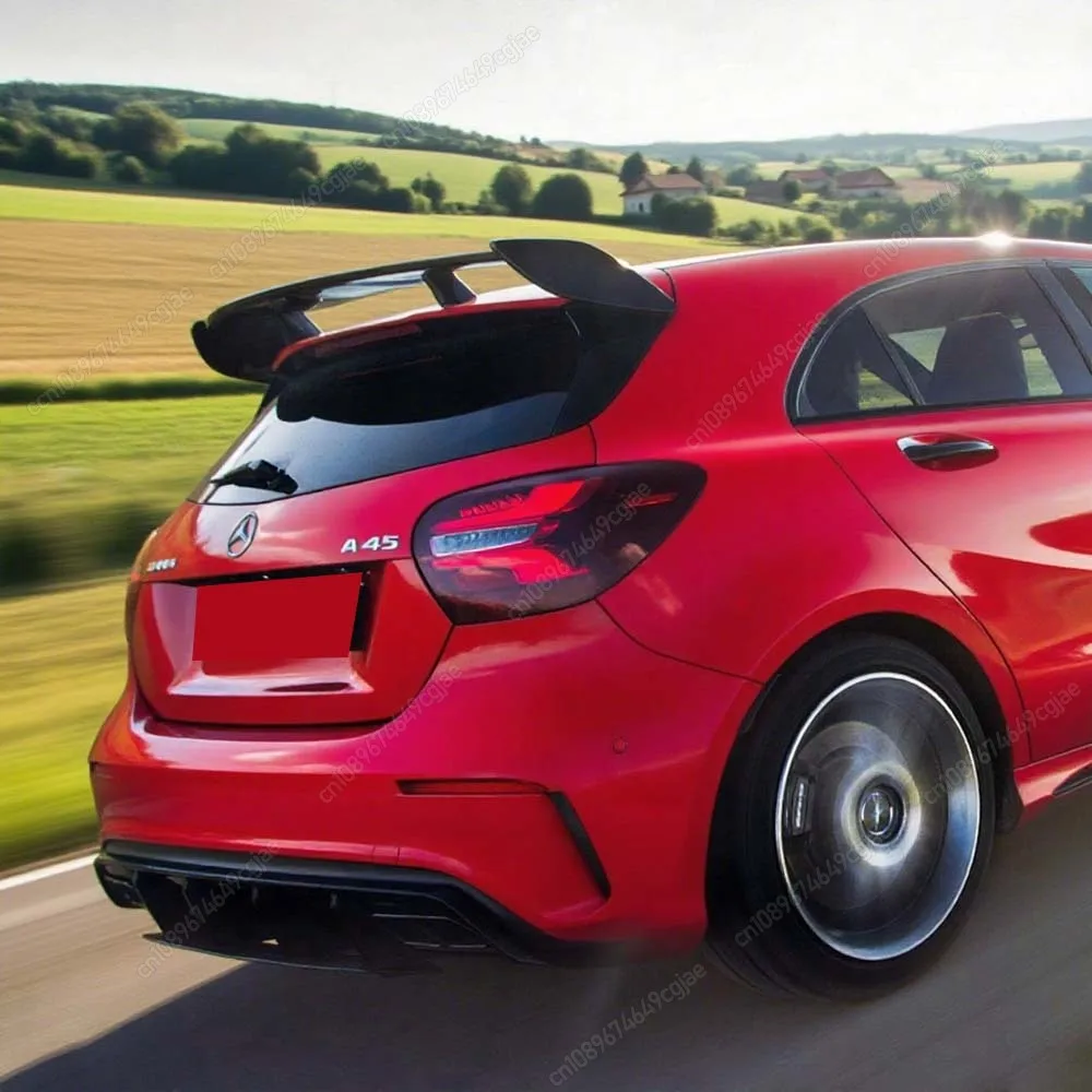 

Maxton Style Rear Bumper Lip Diffuser Spoiler Shark Fin For Mercedes Benz A Class W177 A35 A45 AMG 2018-2023 Hatchback Body Kits