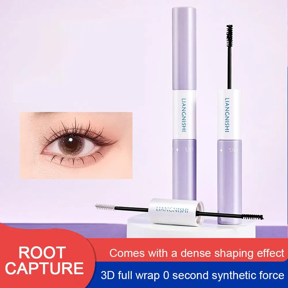 Double Head Black Eyelash Glue Mascara, Lasting Bond Seal, Revestimento transparente, Impermeável, Forte Hold, Impermeável, Secagem rápida, 10ml