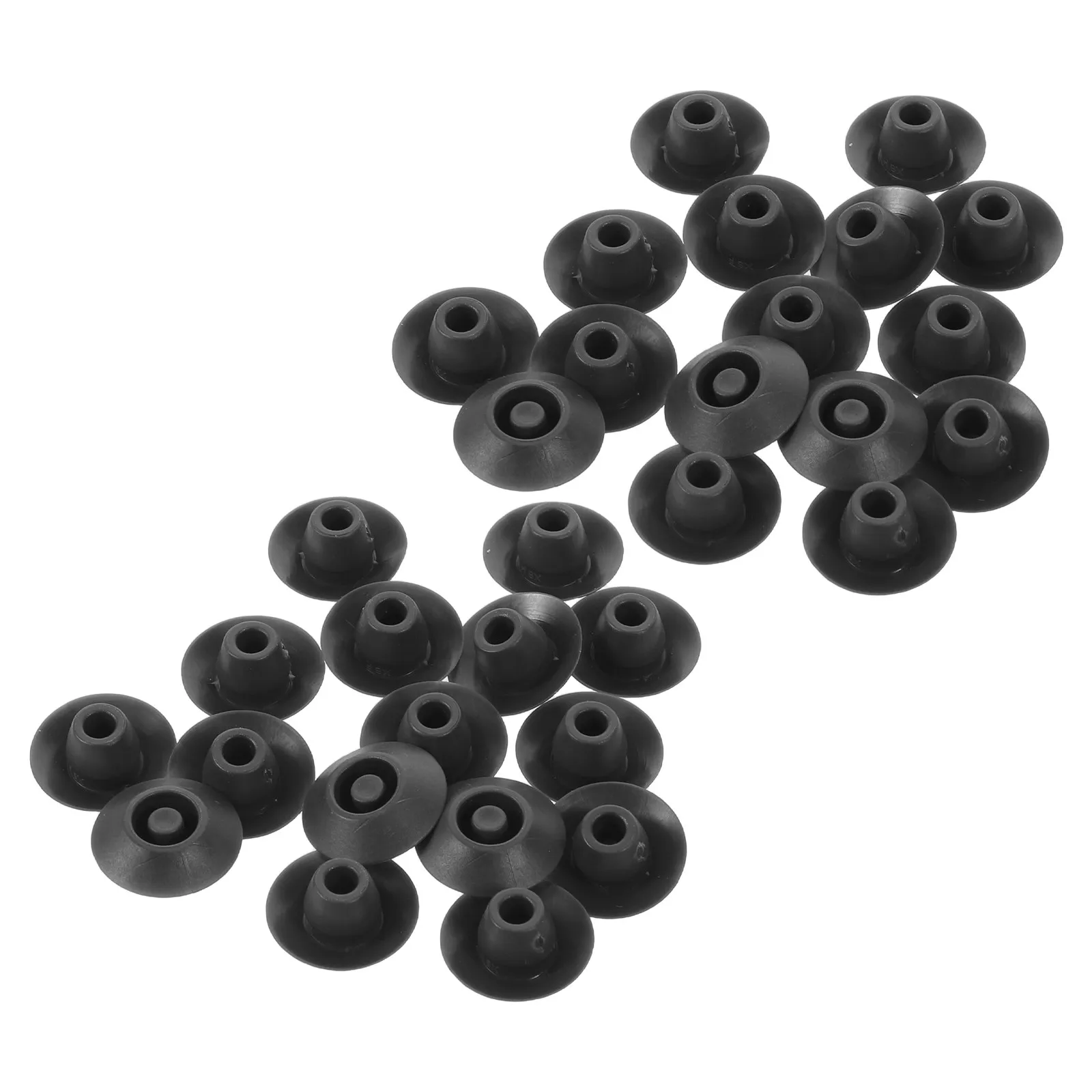 50Pcs Car Door Plug Cover Waterproof Rubber Sealing Plugs Black 7Mm Hole Diameter Side Skirt Dust Caps Automotive Replacement