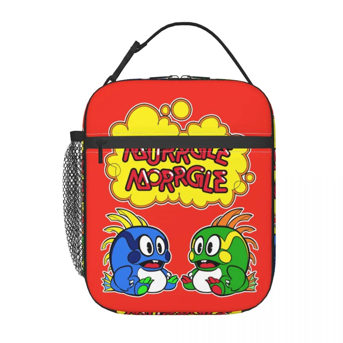 Fighting Games Bubbles Bobble Insulated Lunch Bag for Work School Waterproof Cooler Thermal Lunch Box Women Kids