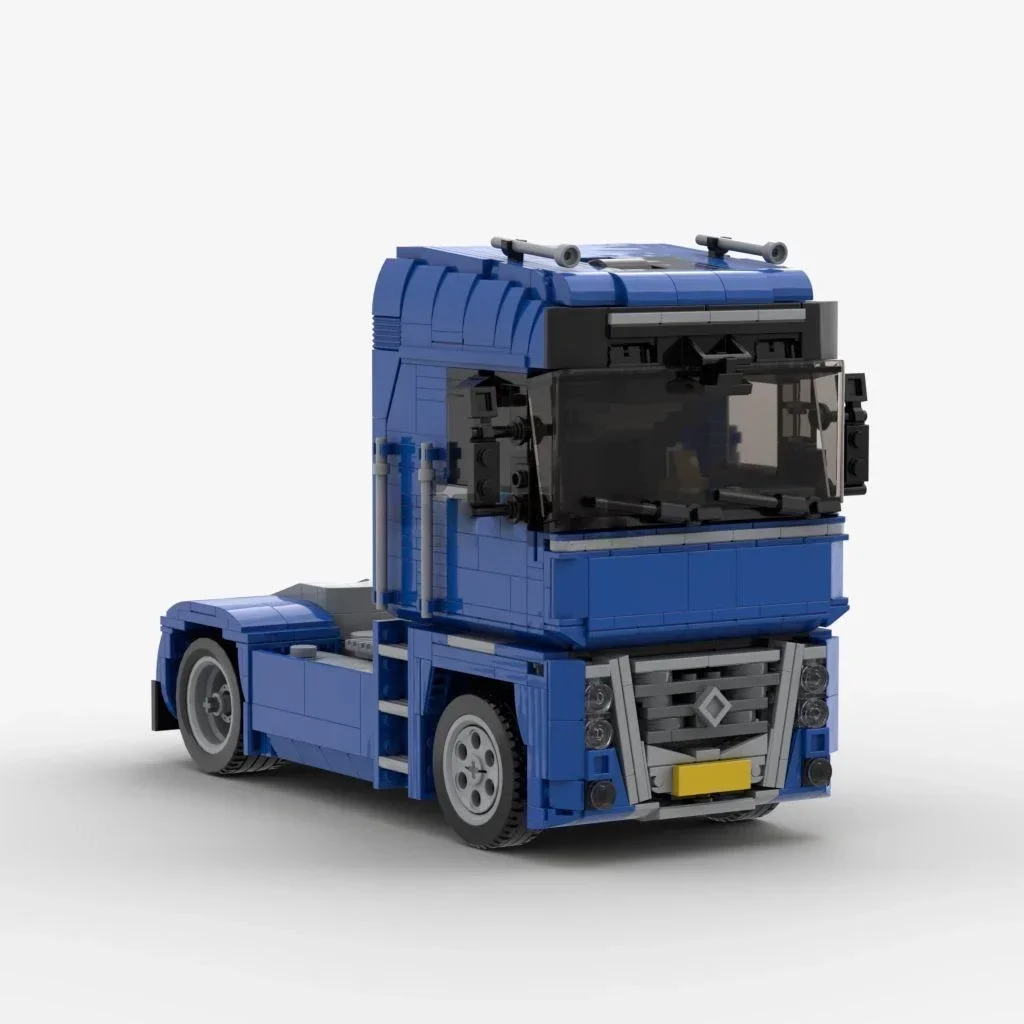 MOC-44685 Truk Teknik Blok Bangunan Kontainer Traktor Magnum 4 x 2 dengan Fungsi Tenaga Mainan Kendaraan Model