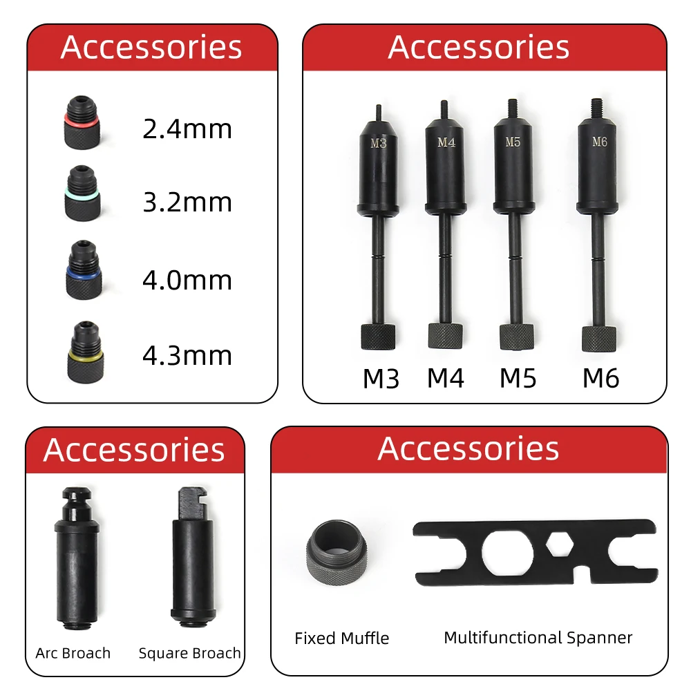 Imagem -03 - Allsome Único Universal em Multi Função Arma de Rebite com Porca Rebite Rebite de Mão Ferramenta Reamer