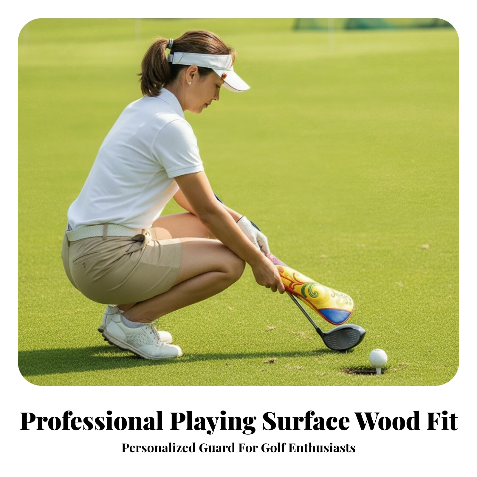 Multicolor No 1 Wood Headcover Golf Club Head Cover Stitched Driver Headcover Sports Accessory Water-Resistant