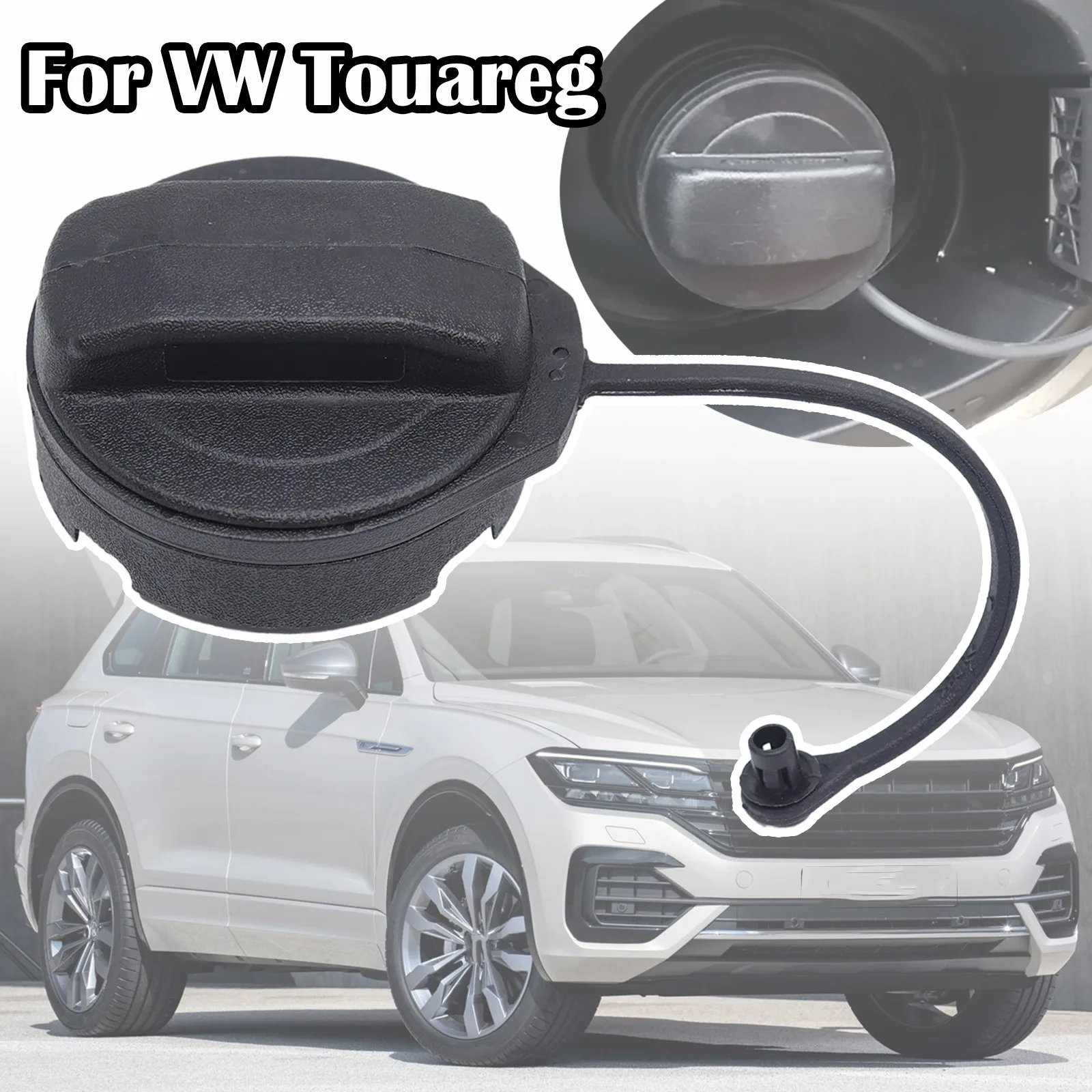 

Fuel Oil Tank Inner Cover Plug Petrol Diesel Cap Lid Gas Filler Support Retaining Strap Cord Rope Tether For VW Touareg 02 - 10