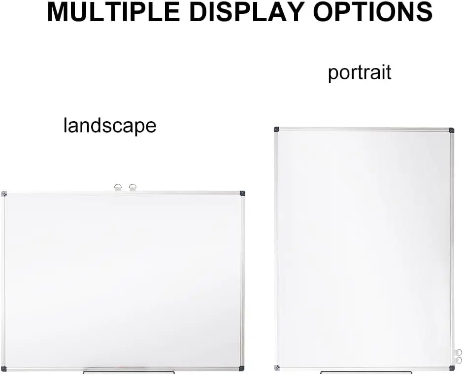 Placa magnética de apagamento a seco 24x36 polegadas, quadro branco com estrutura de alumínio para escritório, sala de aula e uso doméstico