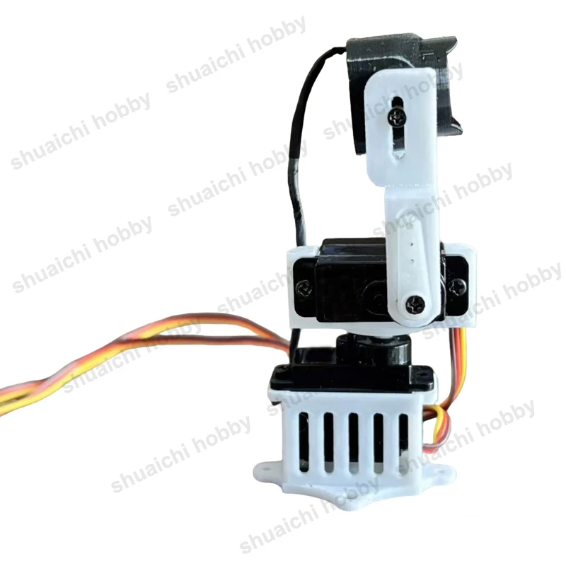 1Set Braket Pemasangan Gimbal Dua Sumbu 19X19Mm Dudukan Kamera Kontrol Servo 9G Cetak 3D Ringan untuk Aksesori Drone RC FPV