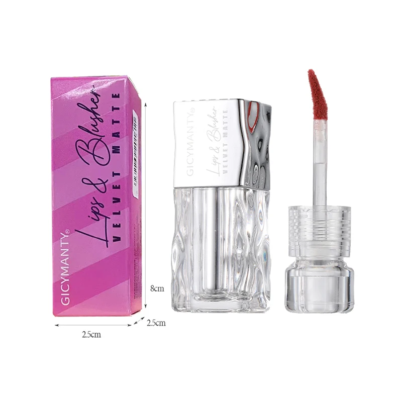 GICYMANTY Rossetto in velluto e mousse a doppio scopo per guance ha una consistenza liscia non è un trucco idratante e duraturo asciutto