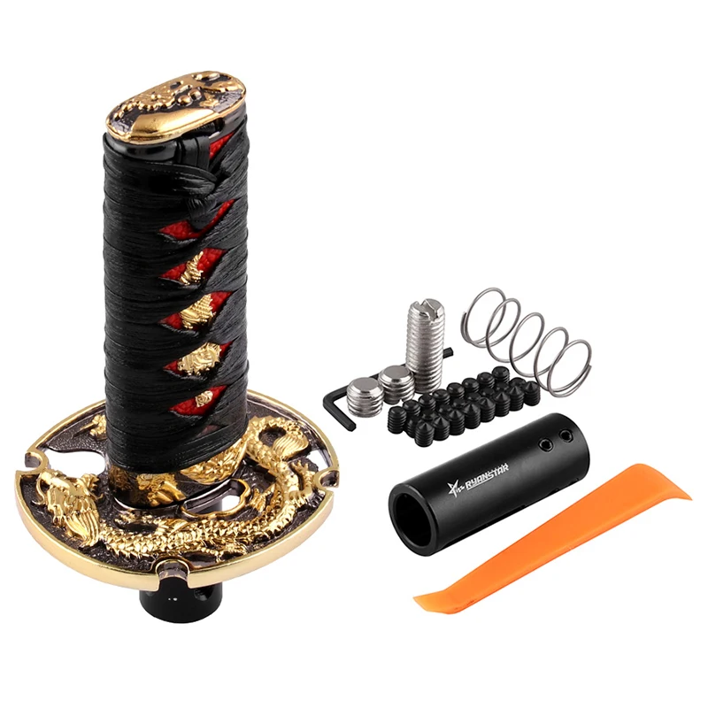 

Fashion 1 Set Universal Samurai Sword Vehicle Car Shift Knob Katana Metal Weighted Sport Shifter With Adapter Car