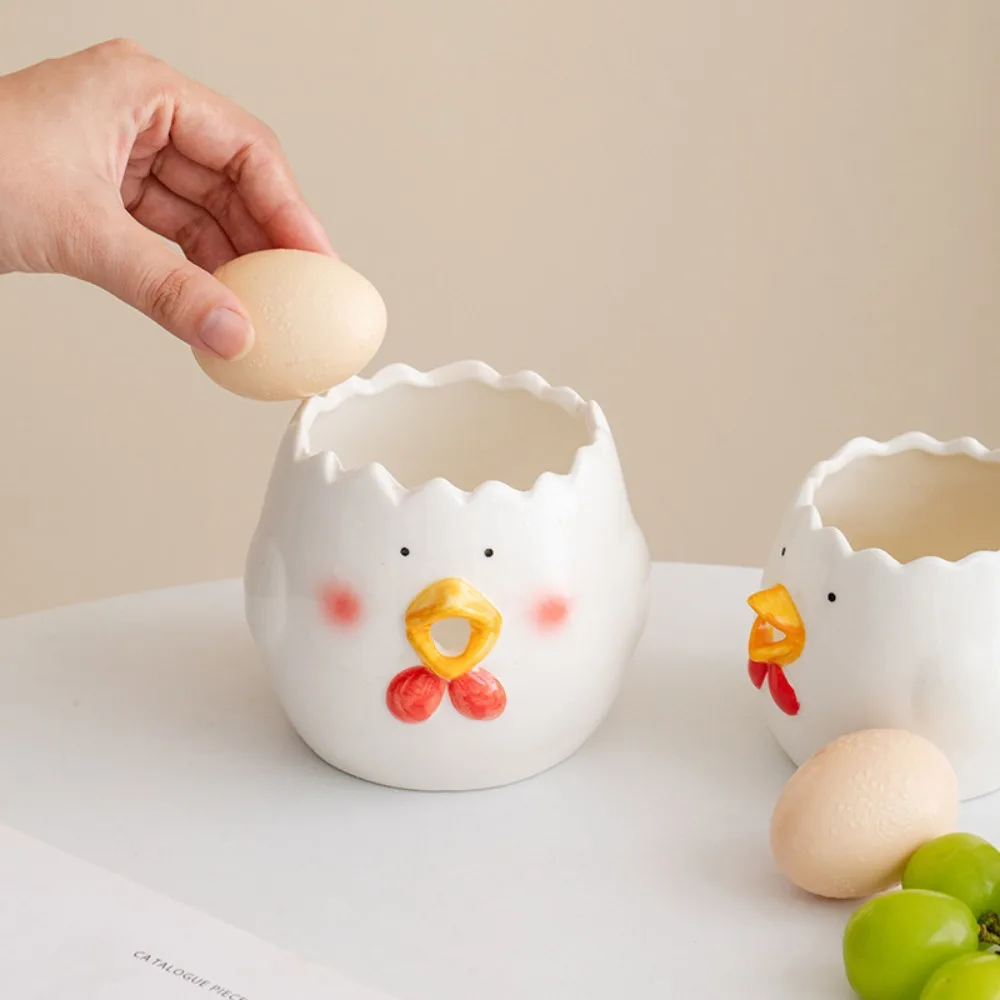 Creative Cute Ceramic Egg White Separator Living Room Kitchen Egg Yolk Protein Egg Separator Crafts Home Decoration Accessories