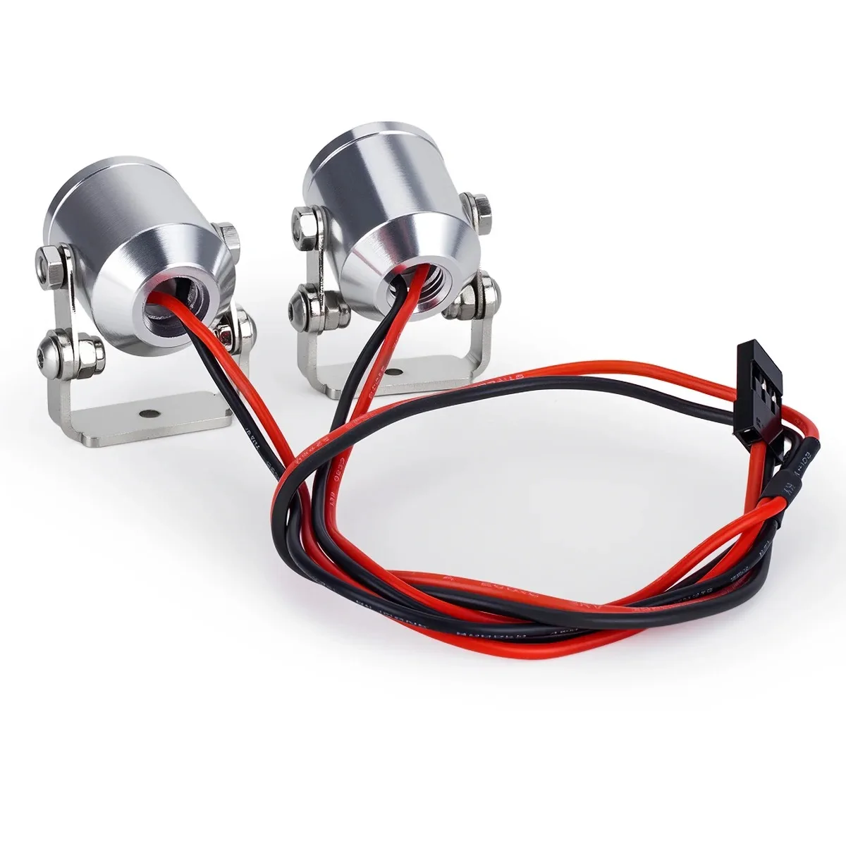 For 1/10 RC Crawler TRX4 Defender SCX10 90046 RC4WD D90 D110 TF2 1 Pair LED Light Spotlight Headlights With Bracket