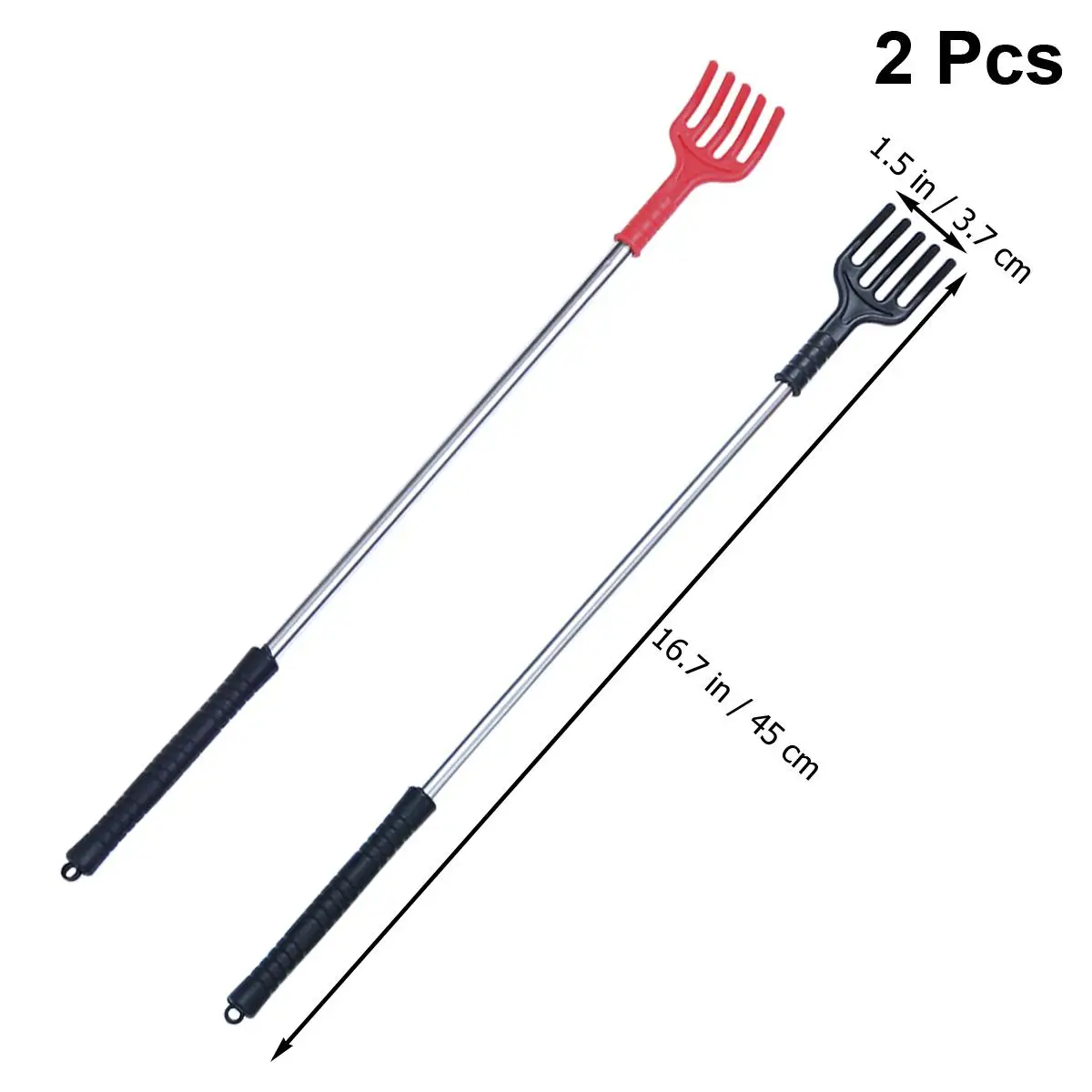 

2 Pcs Stainless Steel Back Scratcher Body Massage Tool Itch Relief Device For To Reach Areas Non Slip Durable Scratchers Metal