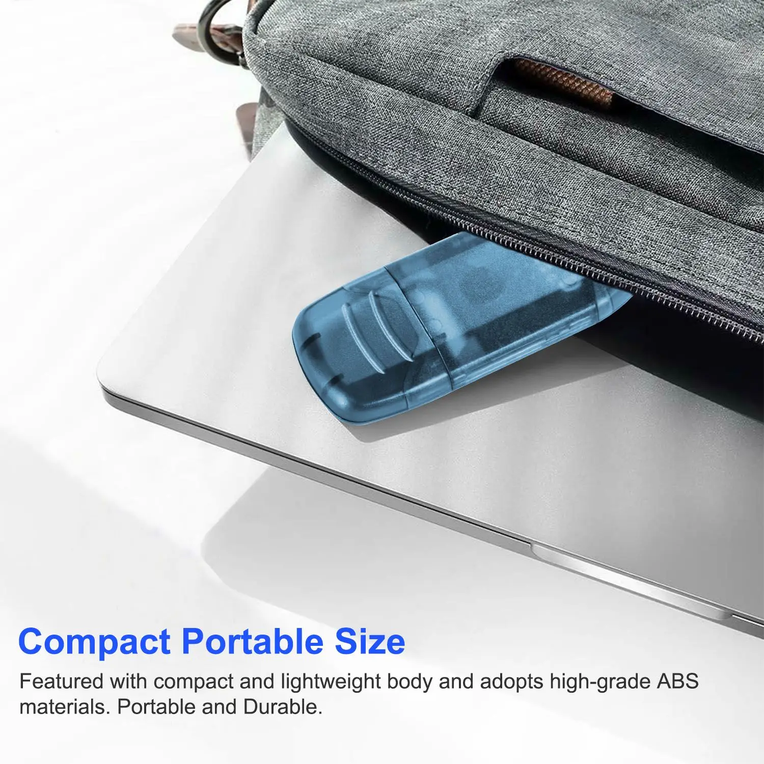 User-friendly USB 2.0 Memory Card Reader for SD/MMC/RS-MMC, High-Speed, Plug & Play, Compatible with Windows/Mac/Linux, Compact