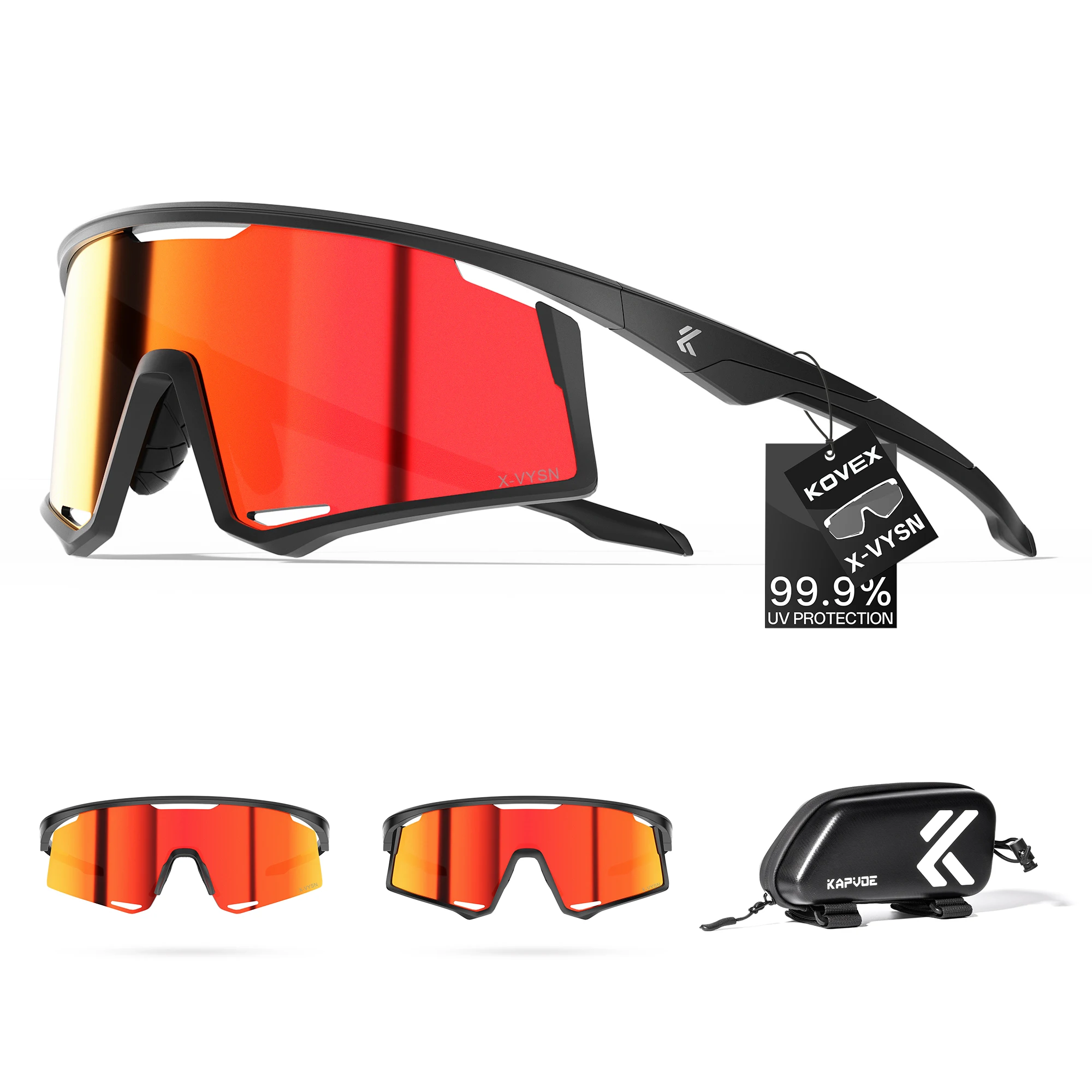 

KAPVOE Cycling Glasses Men Women Outdoor Sports Photochromic Bike Glasses UV400 MTB Bicycle Camping Hiking Baseball Equipment