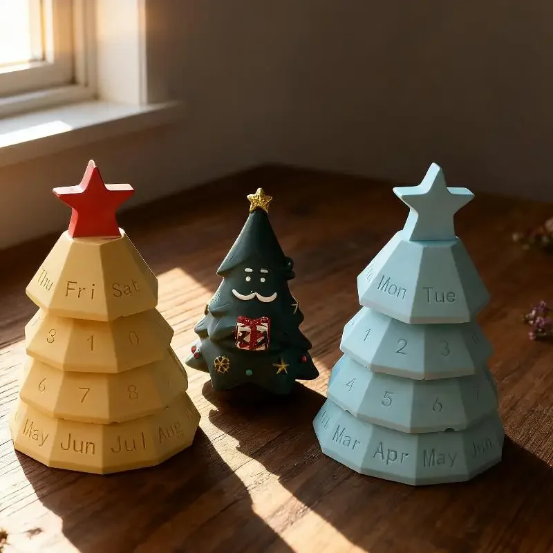 

Вечный календарь, коробка для хранения рождественской елки, силиконовая форма, сделай сам, гипсовый стол для ароматерапии, банка для свечей, ювелирные изделия, силиконовые формы