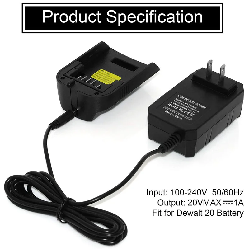 DCB118 14.4-20V 1A Li-Ion Battery Charger Replacement Charging For Dewalt Tools For Model DCB107 DCB115 DCB112 DCB143 DCB206