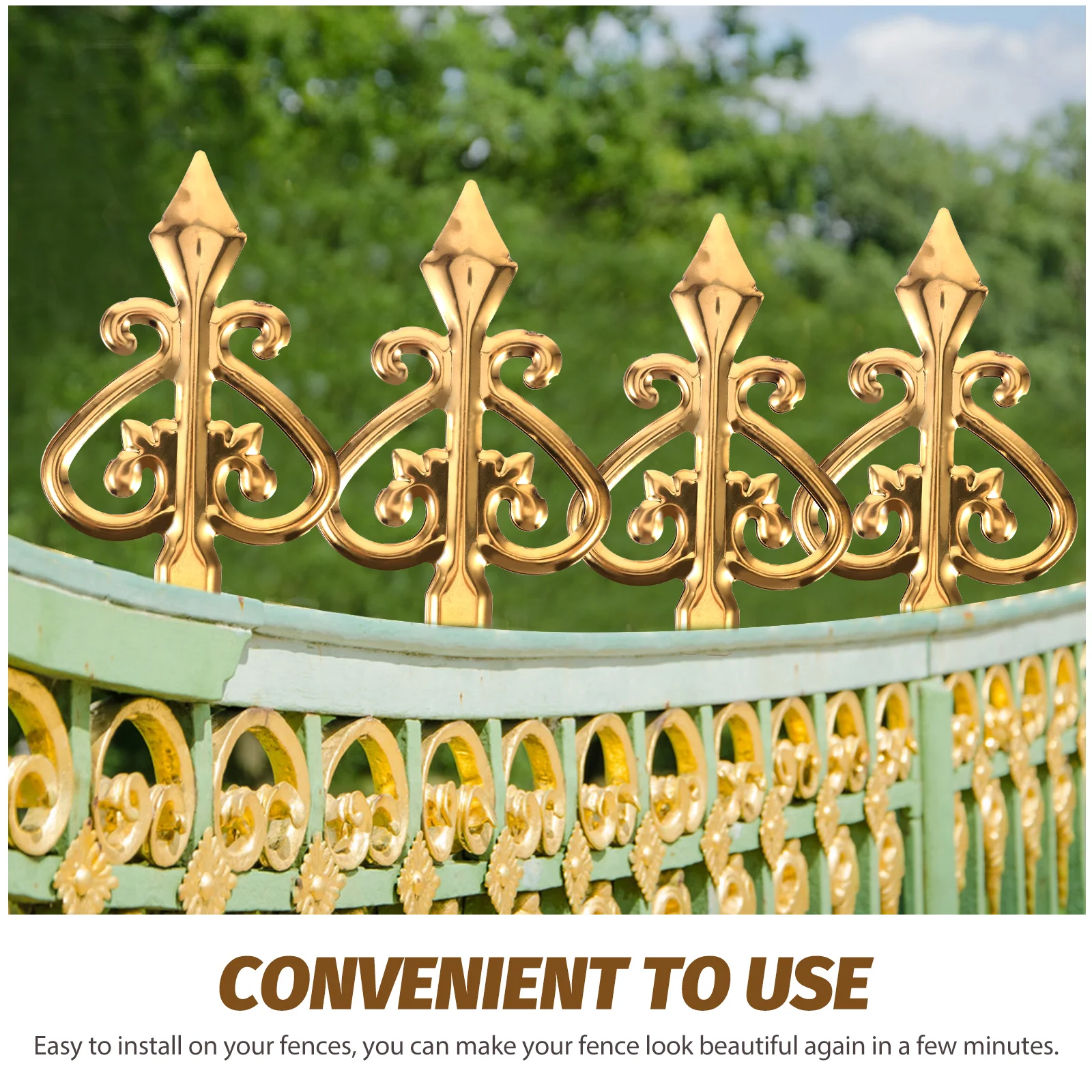 

12pcs Fence Guardrail Aluminum Alloy Finials Durable Weather Resistant Fence Toppers Gate Post