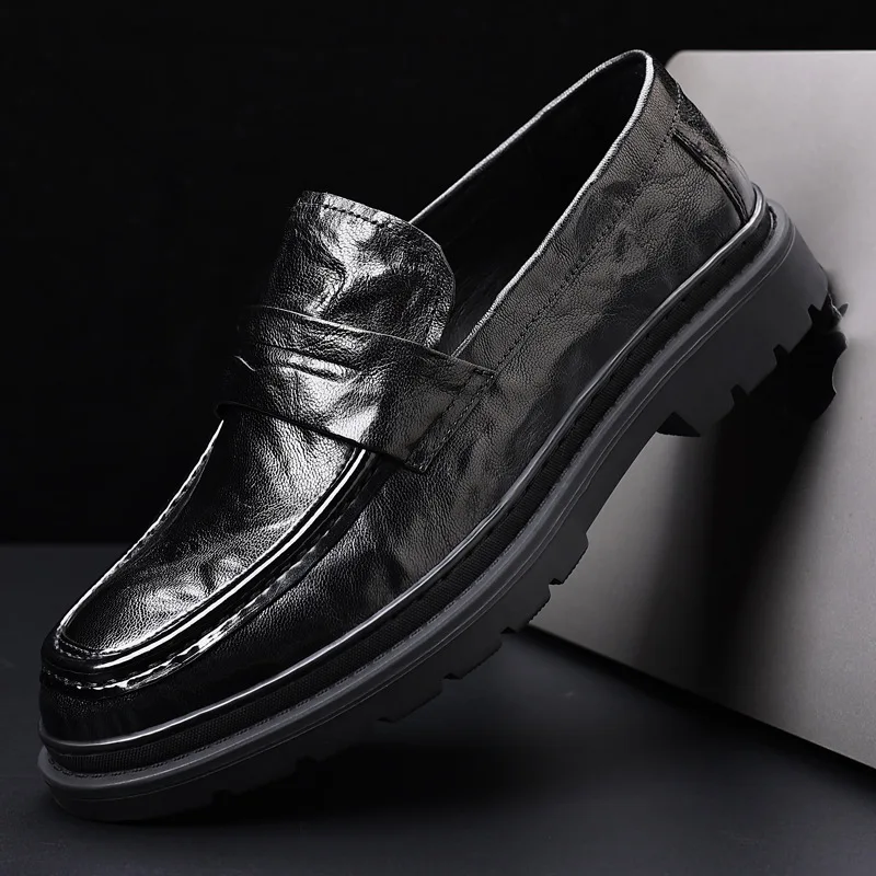 

Men Business Leather Shoes Spring Loafers Men Shoes Men Formal Leather Platform Shoes