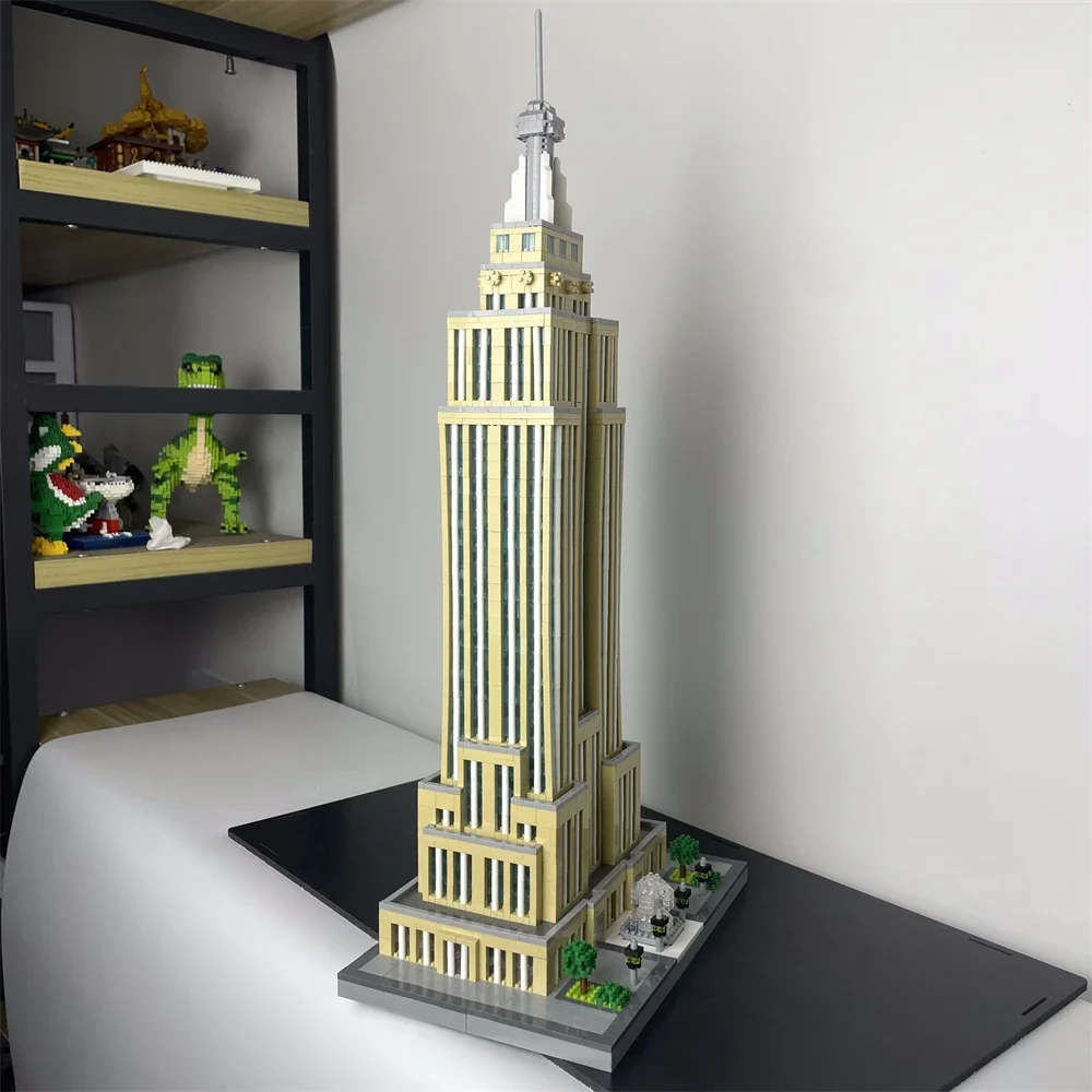 Empire State Building Micro Mini Building Blocks Toy:Stimulates Spatial Thinking,Perfect Collector\'s Item,High-Quality Material