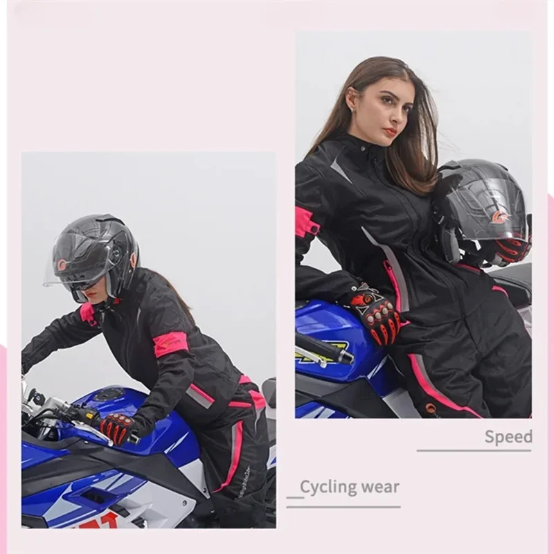 Riding Tribe Motorcycle Riding Jacket Pants Women Safety Protective Gear Suit Waterproof Warm Lining JK-52 JK-64 Ladies Raincoat