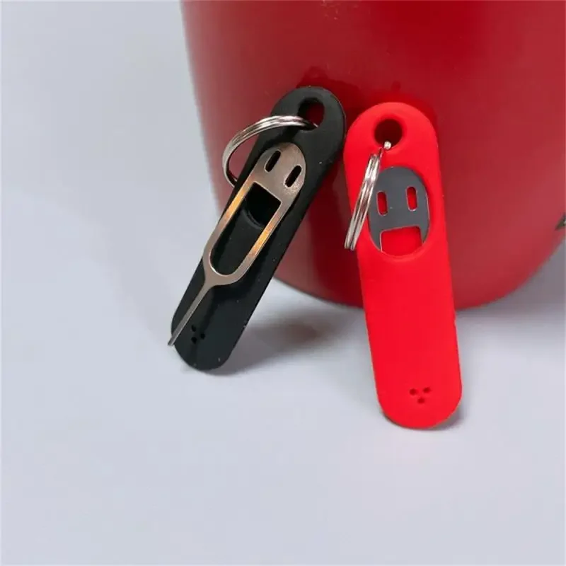 Anti-Lost Sim Card Eject Pin Needle with Storage Case For Universal Mobile Phone Ejector Pin SIM Card Tray Opener Keyring