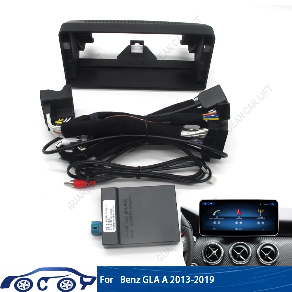 

12.3Inch Car Radio Fascias FOR 2015-2019 BENZ GLA Android Stereo Frame Player 2 Din Head Unit Panel Dash Trim With Cable canbus