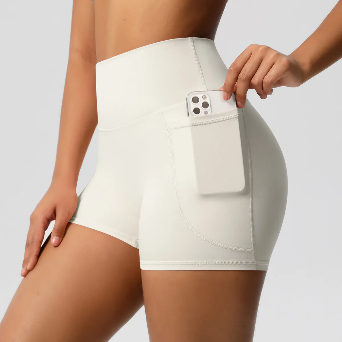 Shorts de Yoga a la Moda para Ciclismo, Running, Deportes, Pilates, Ocio, Shorts Ajustados de Color Sólido para Mujer, Cintura Alta, Secado Rápido 2026