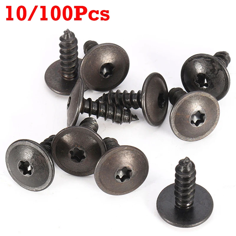 10/100Pcs 16x5mm Car Fastener Clips Automobile Engine Cover Undertray Splash Guard Wheel Arch Torx Screws For VW For Audi