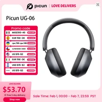 Picun F6 auriculares inalámbricos con cancelación activa de ruido seguimiento de cabeza Audio 3D 40mm auriculares Bluetooth ANC de alta resolución Control por aplicación HIFI