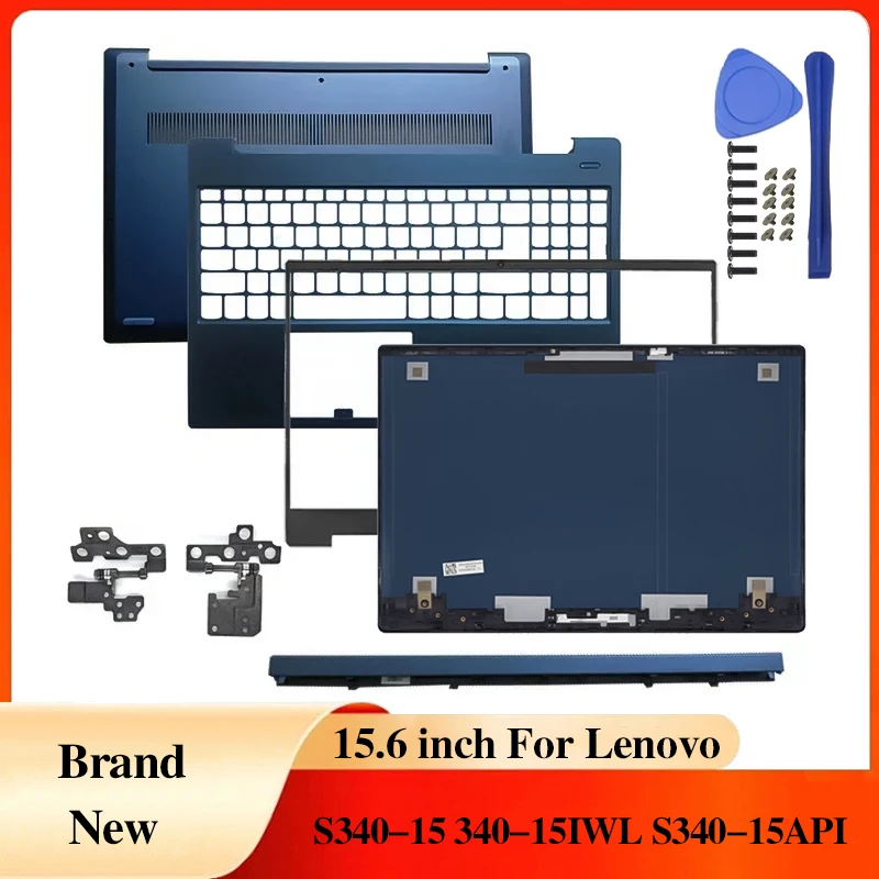 

For Lenovo IdeaPad S340-15 S340-15IWL S340-15API Laptops Case LCD Back Cover/Front Bezel/Hinge Cover/Palmrest/Bottom Case Blue