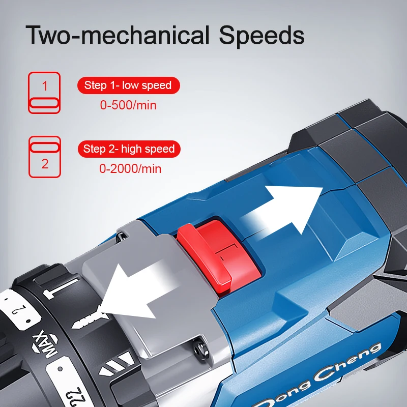 Dongcheng New Product 120N.m 3 Function in 1 Drill Cordless Brushless Impact