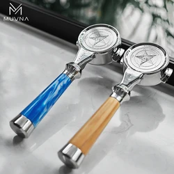MUVNA Espresso One-Piece Portafilter Satan Series, 58mm for E61 Coffee Maker, Professional Barista Deluxe Bottomless Portafilter