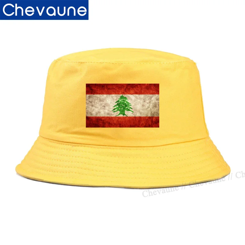 Lebanon Lebanon Flag LB Flag of Lebanon Bucket Hat Vintage Fishing Hat Women's Beach Outlet Men's Sun Shade Outdoor Caps