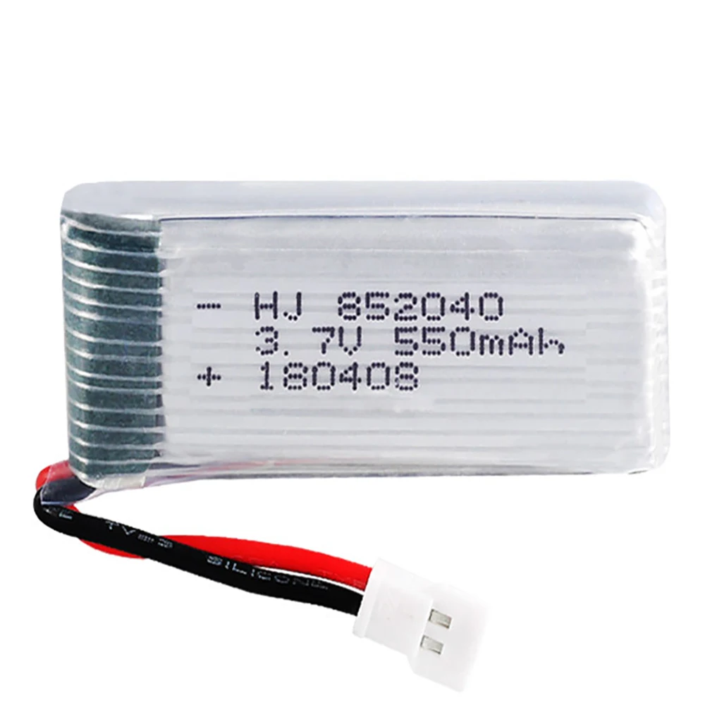 Bateria Lipo 3,7 V 550 mAh 25C852040 Nadaje się do JXD523523W H43WH RC Quadcopter Drone 2-5 sztuk Zestaw akumulatorów z ładowarką