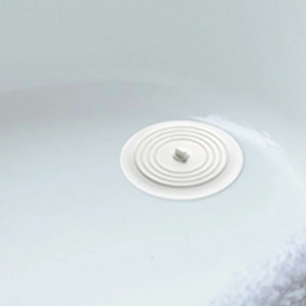 

2pcs White Sink Stopper Cover Tub Stoppers for Bathtub Drain Plugs Bathroom Kitchen Silicone Drain Plug Water Stopper