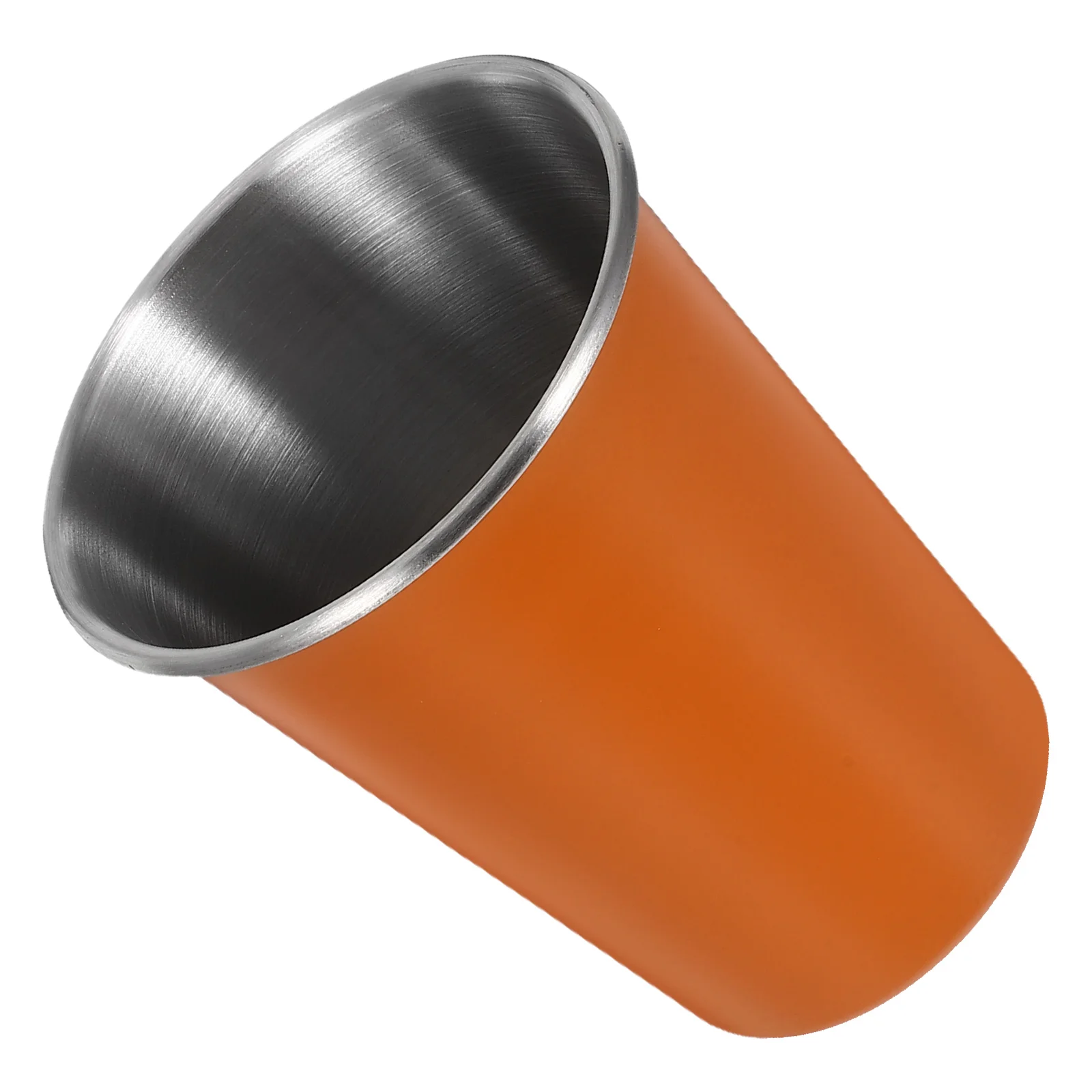 

Stainless Steel Cup Single Layer Metal Coffee Tea Cups Mug Juice Beverage Portable Camping Reusable