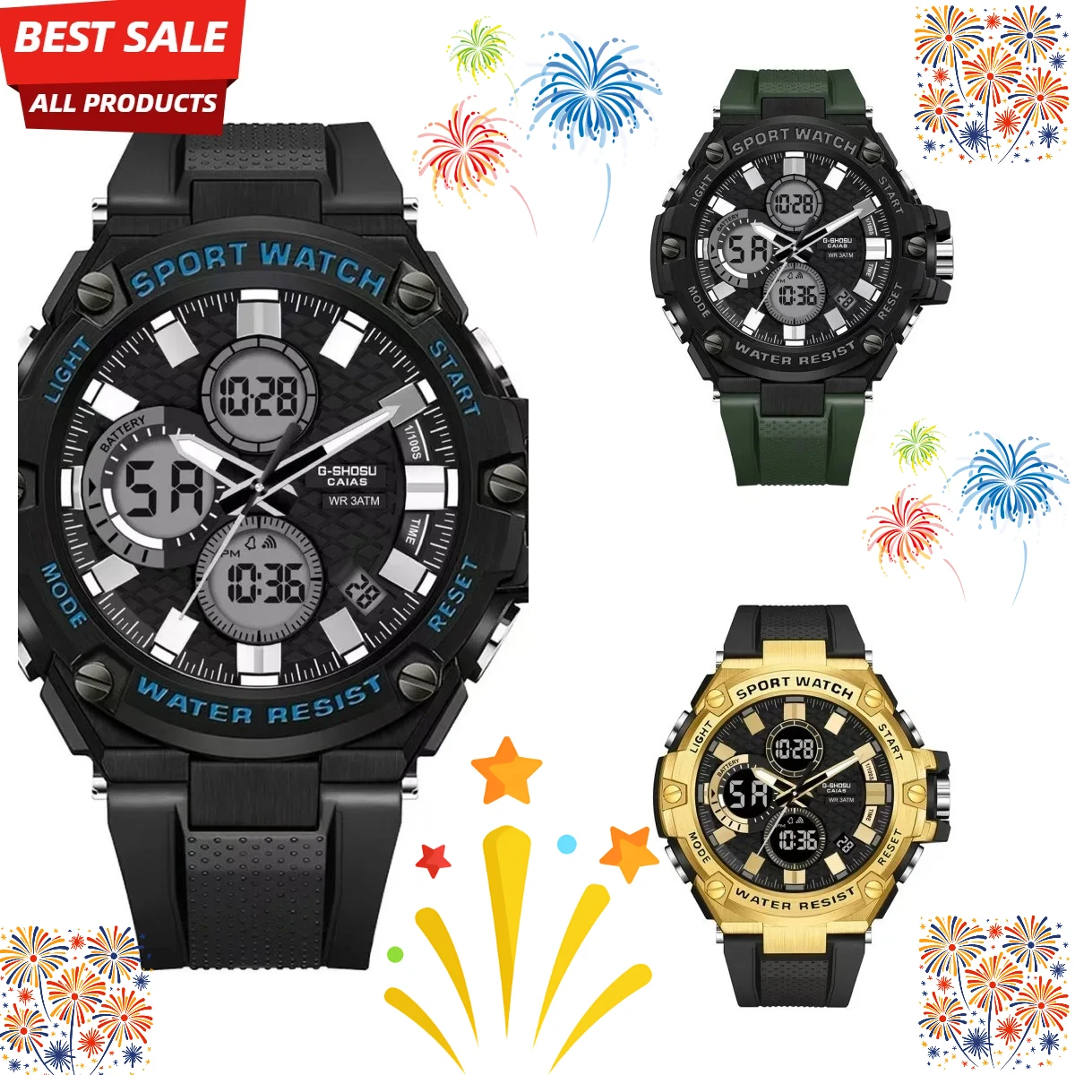 Многофункциональные электронные спортивные часы, ваш идеальный спортивный партнер. Доступны в нескольких цветах для вас подходит как вам нравится.