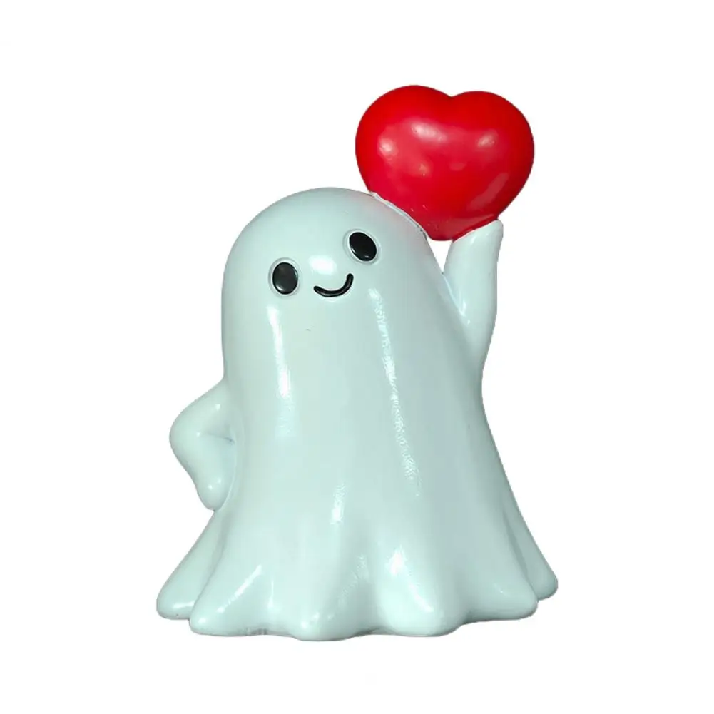 Ceramiczna Ozdoba Duch Dekoracja Stołu na Imprezę Domową Ozdoba Duch Straszna Halloweenowa Figurka Ducha Żywica na Biurko do Domu na Imprezę