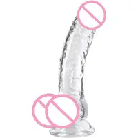 Soft Jelly Dildo Different Sizes Transparent Realistic Fake Dick Penis with Suction Cup G Spot Vagina Massage Sex Toy for Women