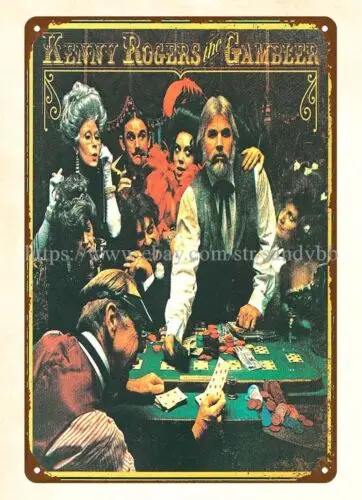 home design store 1978 Kenny Rogers The Gambler metal tin sign