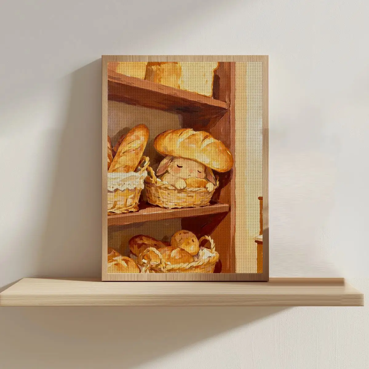 1 Stück 30x40 cm/11,8*15,74 Zoll Brot-Stickerei-Kreuzstich-Set DIY-Set 11CT/14CT DIY Stickerei-Set Kreuzstich-Zubehör – Detail 1